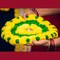 Rangoli Mat Diwali Decor Round Tea Light Holders Artificial Marigold Flowers Pompom Decorative Home Pooja Temple Decor Housewarming Return Gift Day of the Dead Dia De Los Muertos Ofrenda